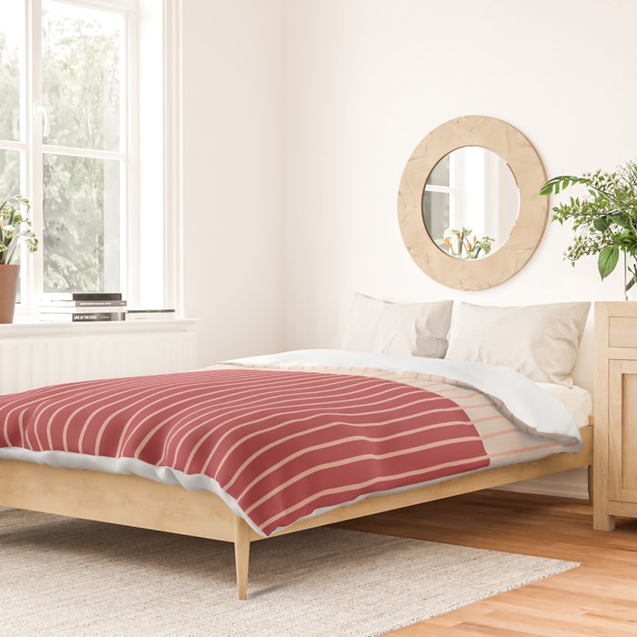 Color Block Lines VII Duvet Cover Gallery Image 2