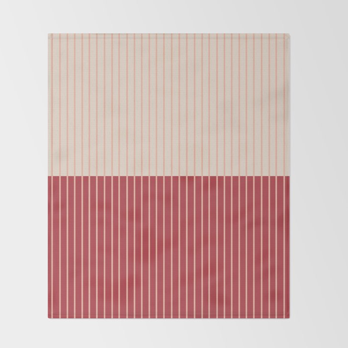 Color Block Lines VII Throw Blanket Gallery Image 2