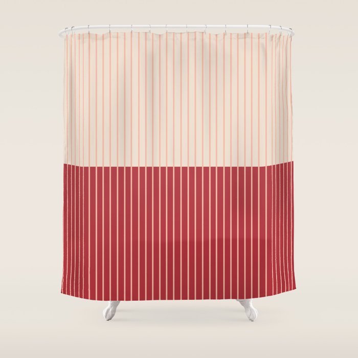 Color Block Lines VII Shower Curtain Gallery Image 1