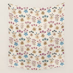 Winter Botanica - Tapestry In Cream Wall Tapestry Gallery Image 4