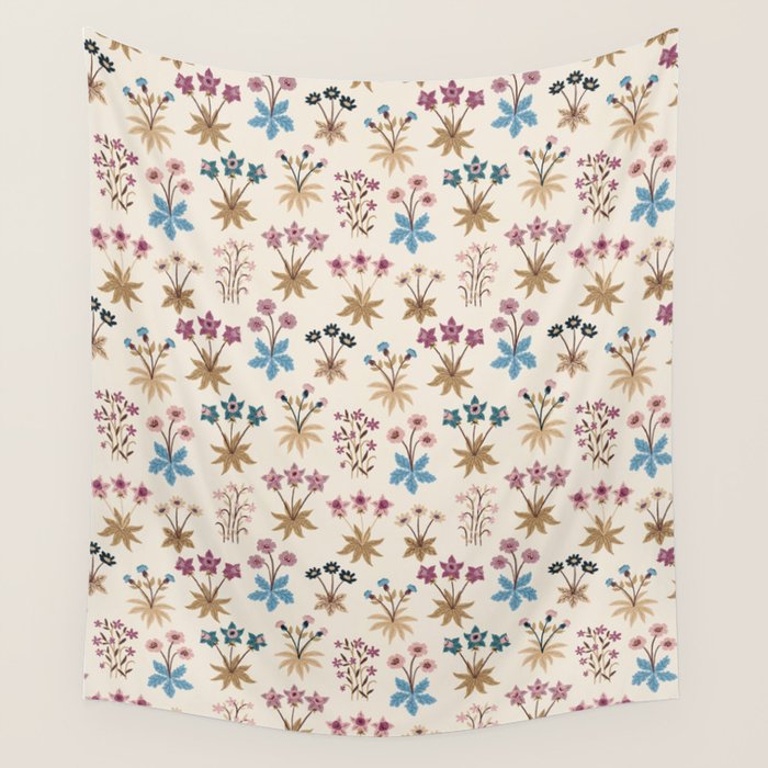 Winter Botanica - Tapestry In Cream Wall Tapestry Gallery Image 1