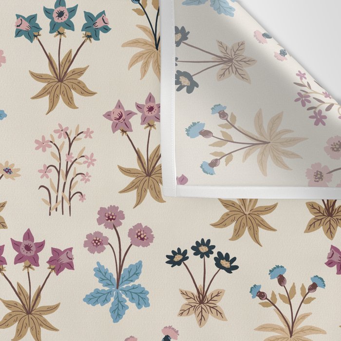 Winter Botanica - Tapestry In Cream Wall Tapestry Gallery Image 3