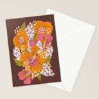 Bold Hibiscus in Retro Eclectic Stationery Card Gallery Image 2