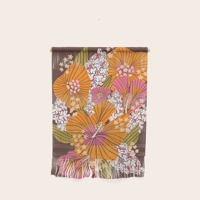 Bold Hibiscus in Retro Eclectic Wall Hanging Gallery Image 1