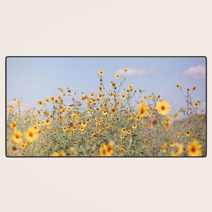 Texas Sunflower Field Desk Mat Gallery Image 3
