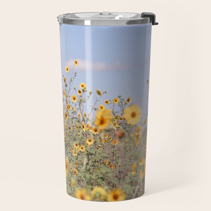 Texas Sunflower Field Travel Mug Gallery Image 2
