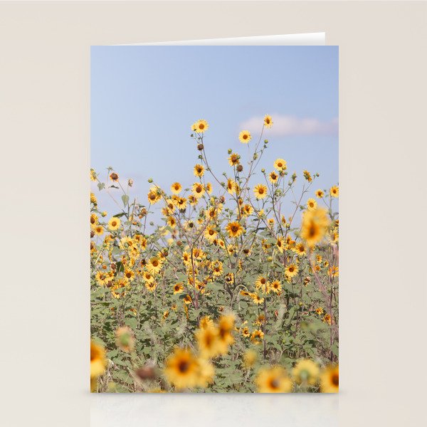 Texas Sunflower Field Stationery Card Gallery Image 2