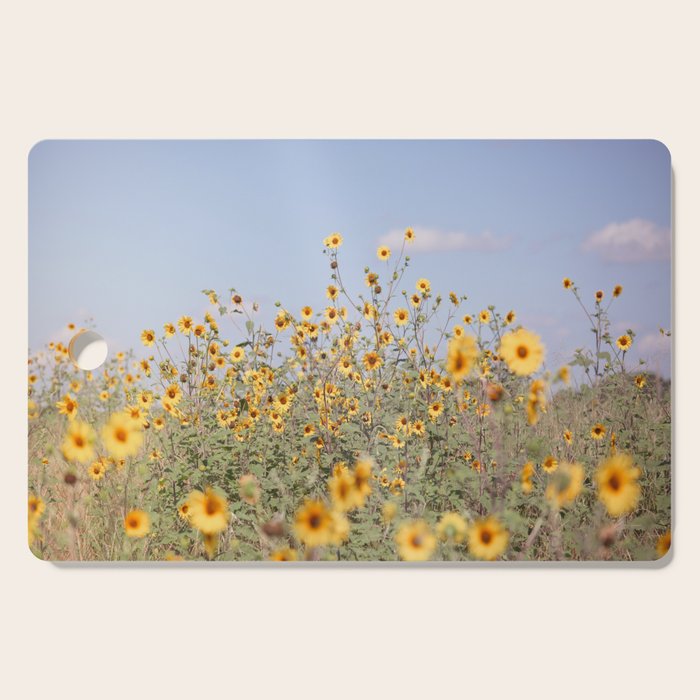Texas Sunflower Field Cutting Board Gallery Image 1