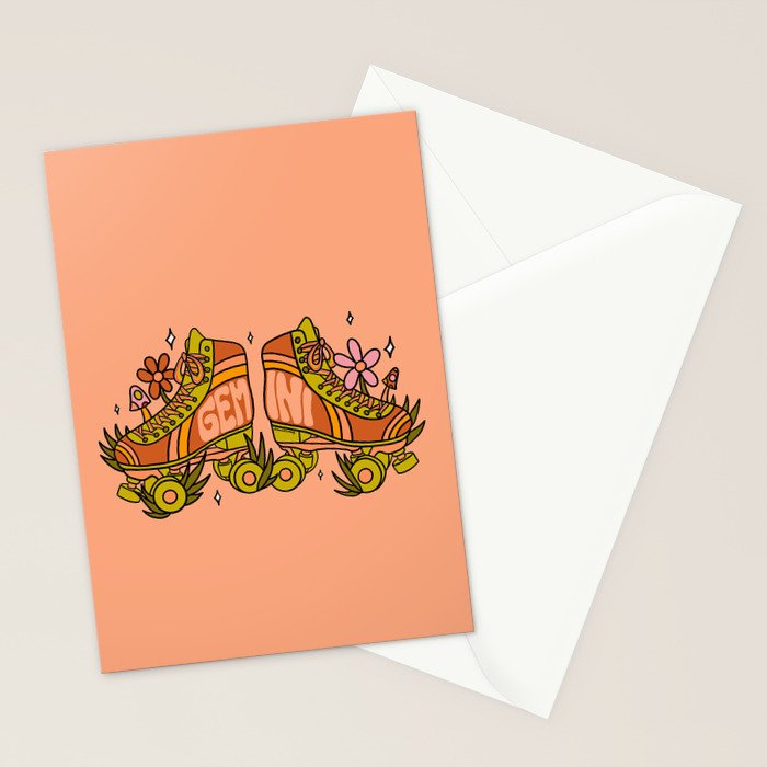 Gemini Roller Skate Stationery Card Gallery Image 2
