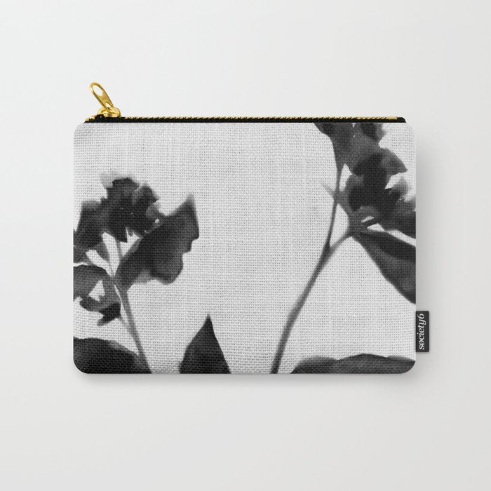 Black and White Moody Floral 2 Carry All Pouch Gallery Image 1
