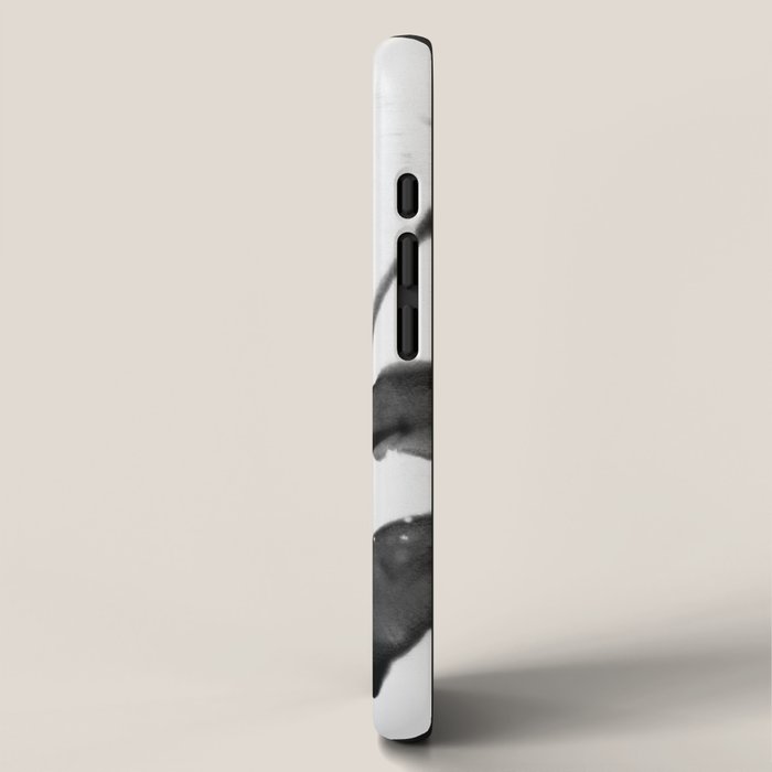 Black and White Moody Floral 2 iPhone Case Gallery Image 2