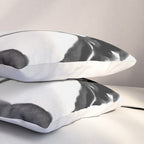Black and White Moody Floral 2 Pillow Sham Gallery Image 3