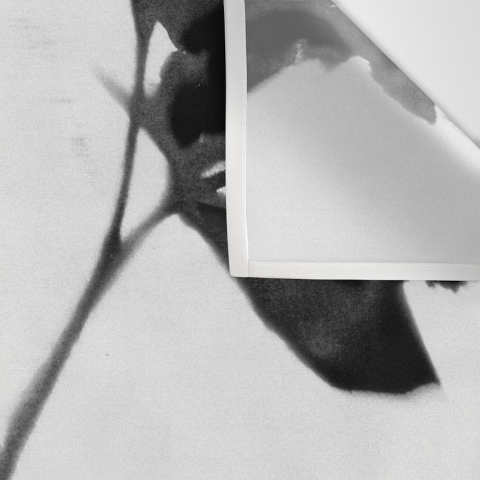 Black and White Moody Floral 2 Wall Tapestry Gallery Image 3