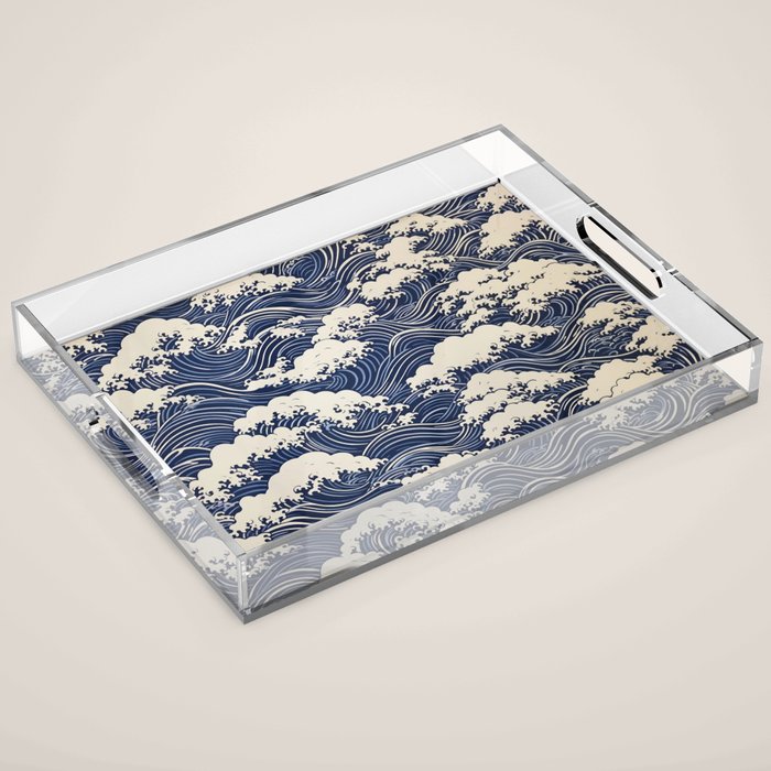 Endless Kanagawa Waves Acrylic Tray Gallery Image 1