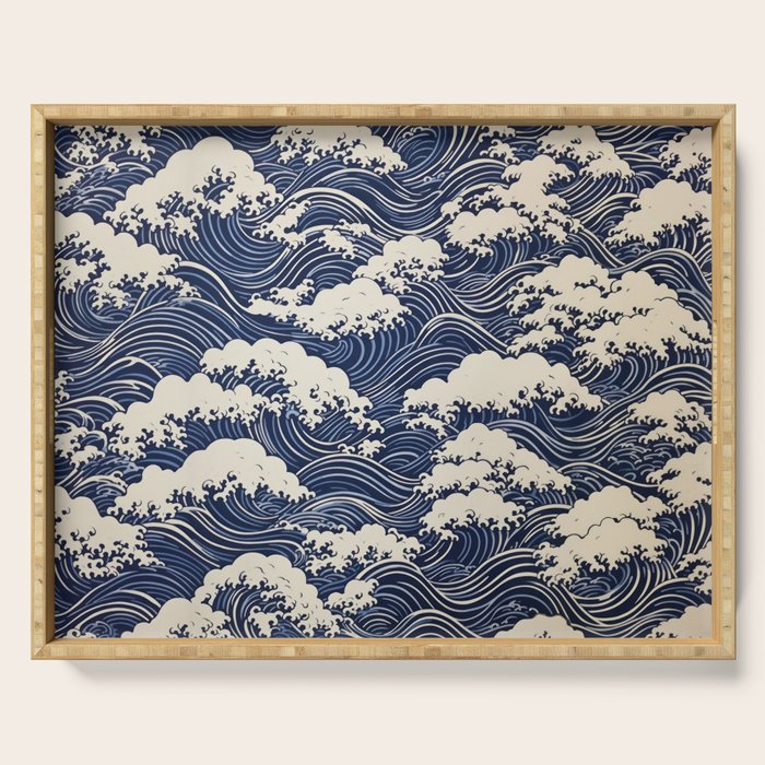 Endless Kanagawa Waves Serving Tray Gallery Image 1