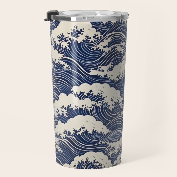 Endless Kanagawa Waves Travel Mug Gallery Image 3