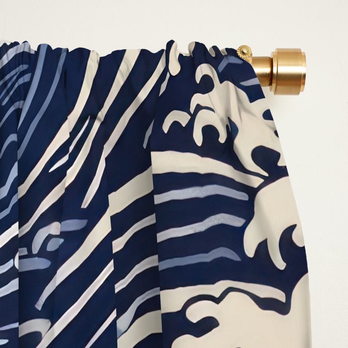 Endless Kanagawa Waves Window Curtain Gallery Image 2