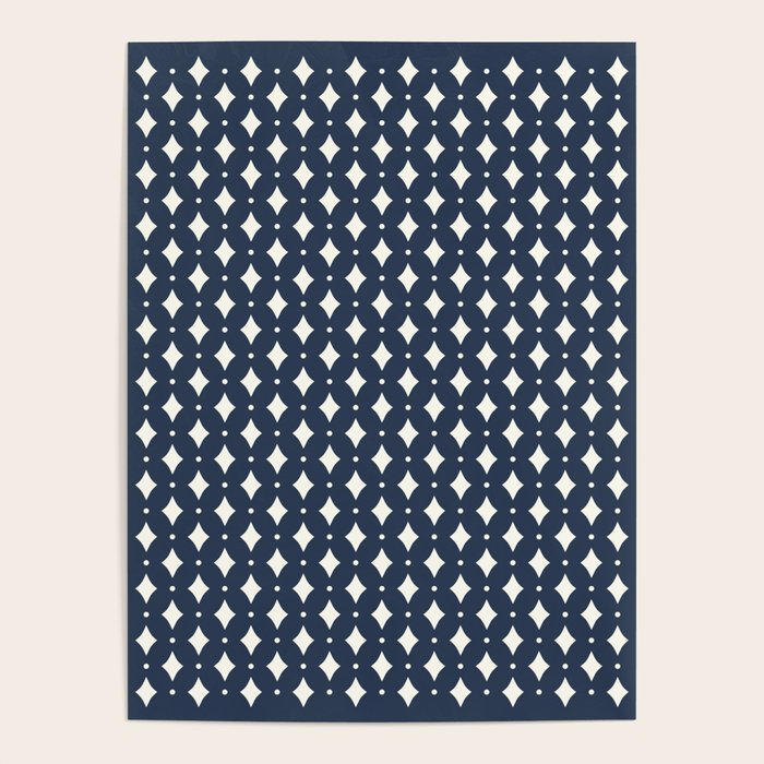 Vintage Stars VIII Dark Navy Blue Poster Gallery Image 1