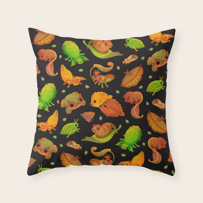 Leaf mimics Throw Pillow Gallery Image 1