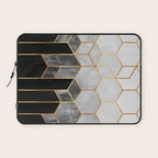 Charcoal Hexagons Laptop Sleeve Gallery Image 1
