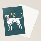 Dalmatian with Lemon Tree in Teal Stationery Card Gallery Image 2