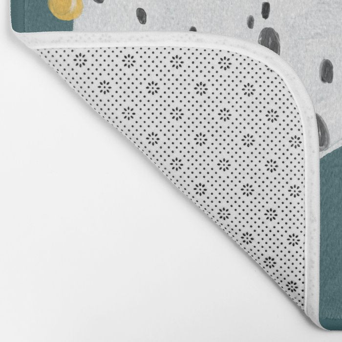 Dalmatian with Lemon Tree in Teal Bath Mat Gallery Image 2