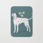 Dalmatian with Lemon Tree in Teal Bath Mat Gallery Image 1
