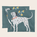 Dalmatian with Lemon Tree in Teal Placemat Gallery Image 1