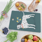Dalmatian with Lemon Tree in Teal Cutting Board Gallery Image 2