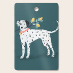 Dalmatian with Lemon Tree in Teal Cutting Board Gallery Image 1