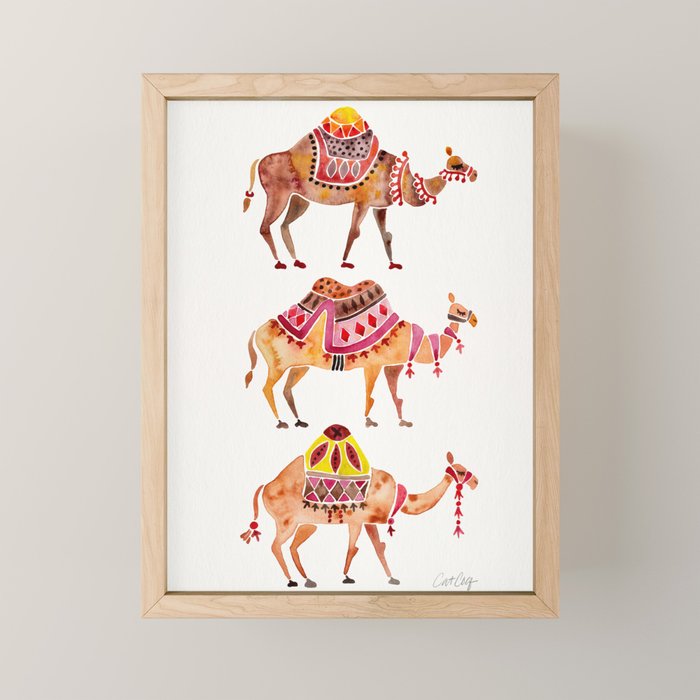 Camel Train Mini Art Print Gallery Image 1