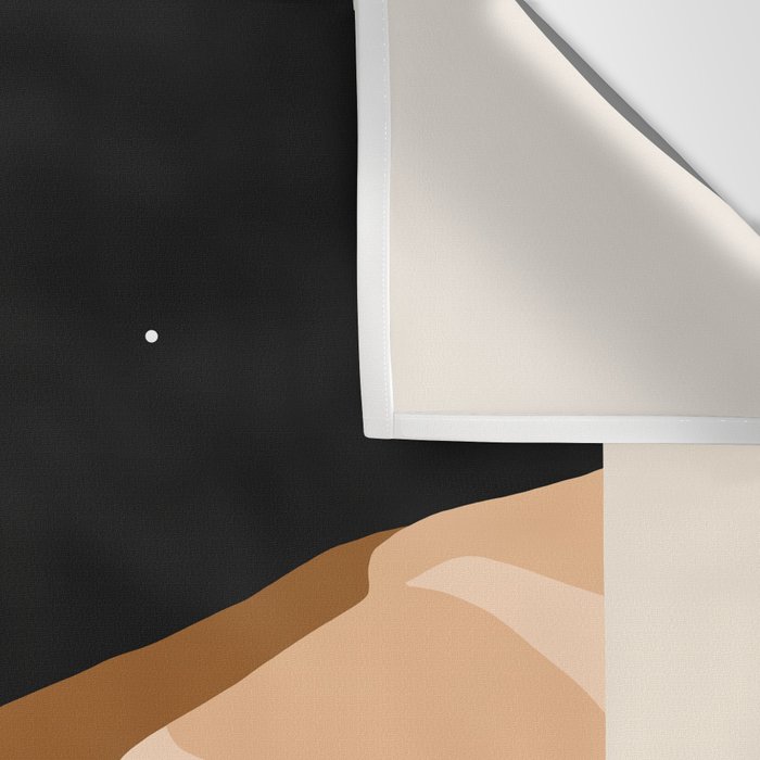 Desert Nights, Modern Bohemian Travel Sand Dunes, Eclectic Moon Stars Vintage Arc, Pastel Building Nature Landscape  Wall Tapestry Gallery Image 3