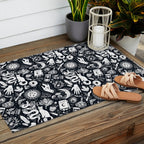 Witchy Things In Black And White Outdoor Rug Gallery Image 2