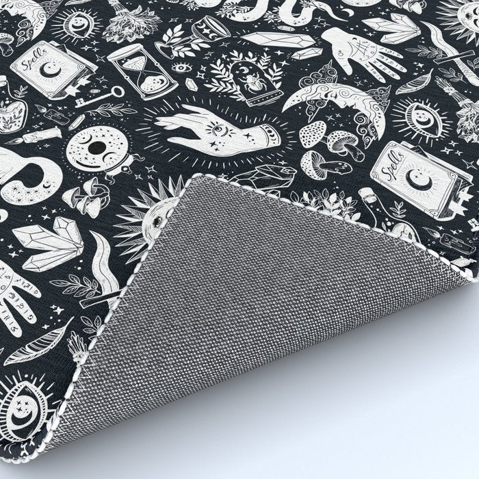 Witchy Things In Black And White Rug Gallery Image 4