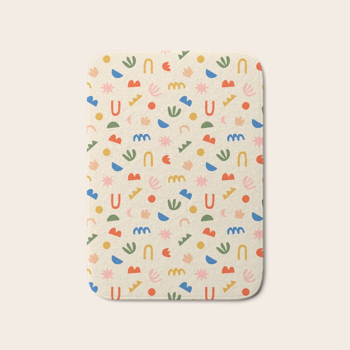 Abstract organic nature shape art pattern Bath Mat Gallery Image 1