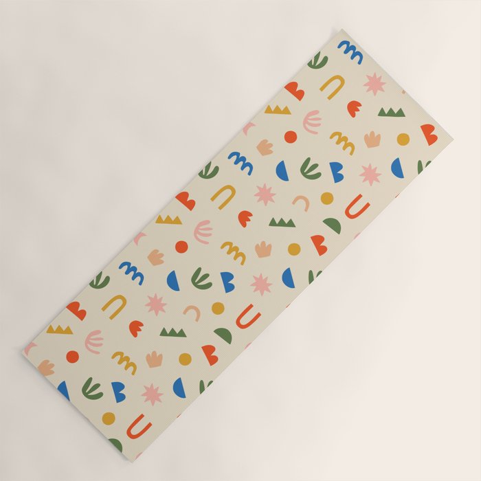 Abstract organic nature shape art pattern Yoga Mat Gallery Image 1