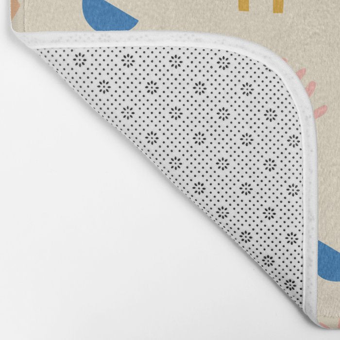 Abstract organic nature shape art pattern Bath Mat Gallery Image 2