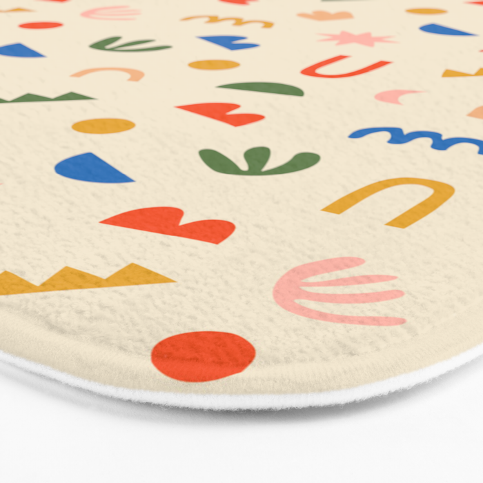 Abstract organic nature shape art pattern Bath Mat Gallery Image 3