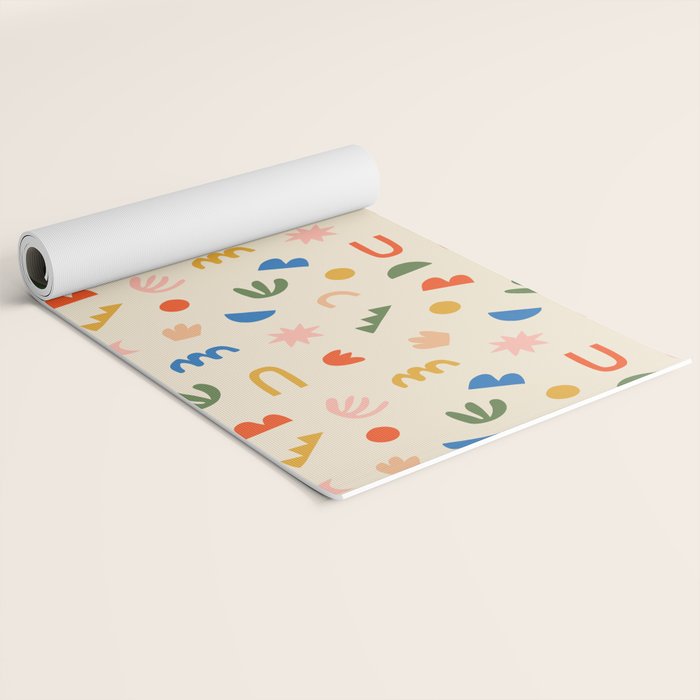 Abstract organic nature shape art pattern Yoga Mat Gallery Image 2