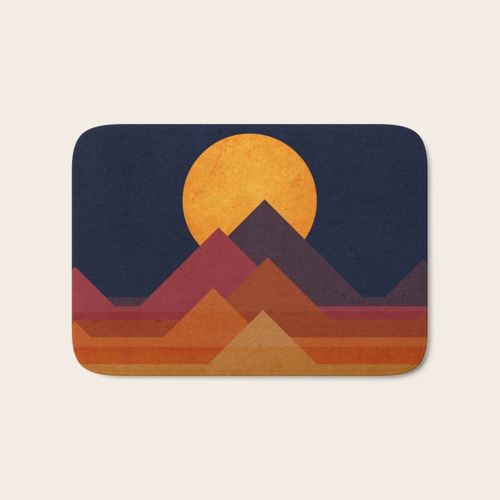 Full moon and pyramid Bath Mat Gallery Image 1