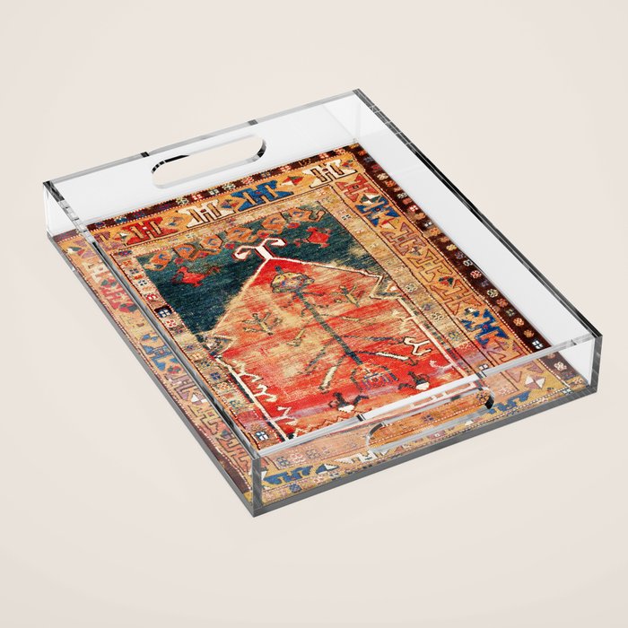 Konya Central Anatolian Niche Rug Print Acrylic Tray Gallery Image 1