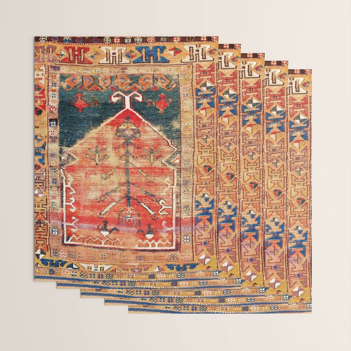 Konya Central Anatolian Niche Rug Print Wrapping Paper Gallery Image 3
