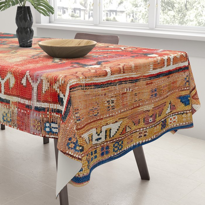 Konya Central Anatolian Niche Rug Print Tablecloth Gallery Image 3