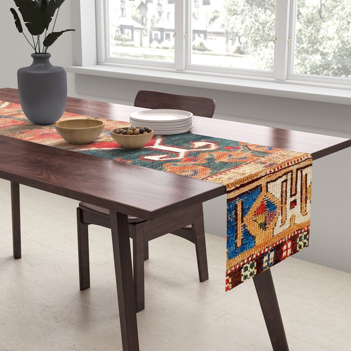 Konya Central Anatolian Niche Rug Print Table Runner Gallery Image 2