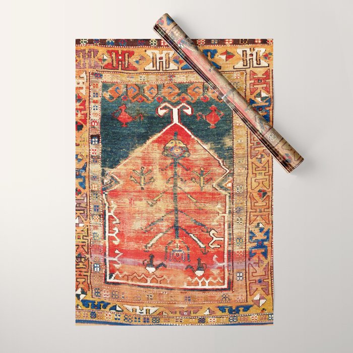 Konya Central Anatolian Niche Rug Print Wrapping Paper Gallery Image 1
