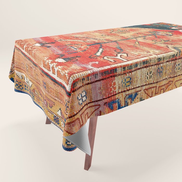 Konya Central Anatolian Niche Rug Print Tablecloth Gallery Image 1