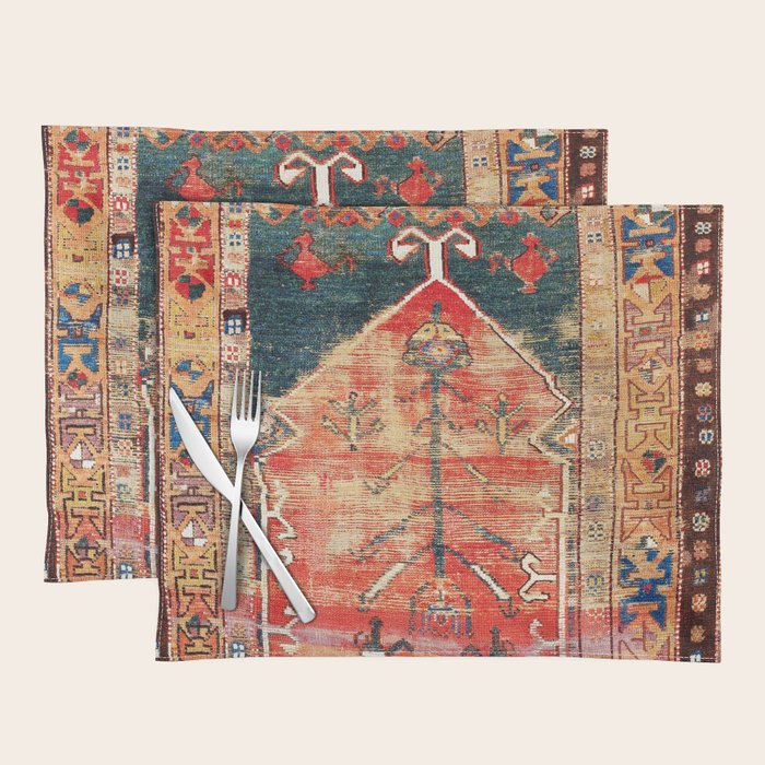 Konya Central Anatolian Niche Rug Print Placemat Gallery Image 1