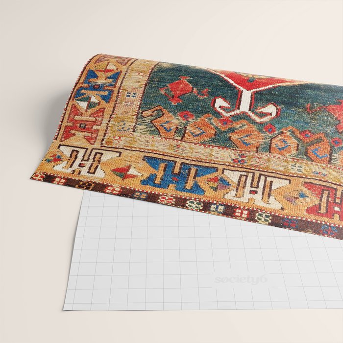 Konya Central Anatolian Niche Rug Print Wrapping Paper Gallery Image 2