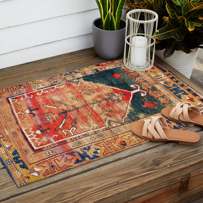 Konya Central Anatolian Niche Rug Print Outdoor Rug Gallery Image 2