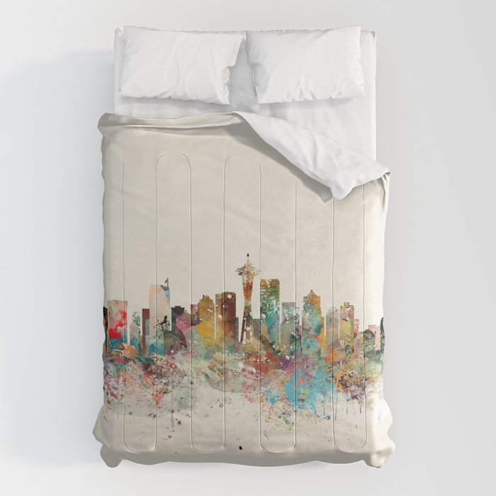 seattle skyline Comforter Gallery Image 6